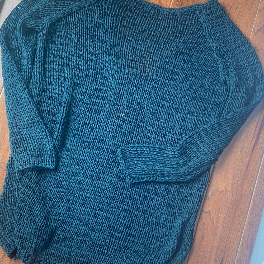 Theory women’s Dark Teal low dipped back Sweater